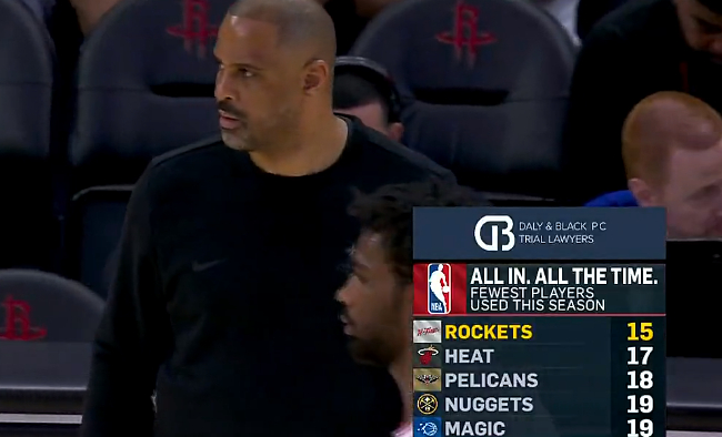 火箭队使用球员最少引热议